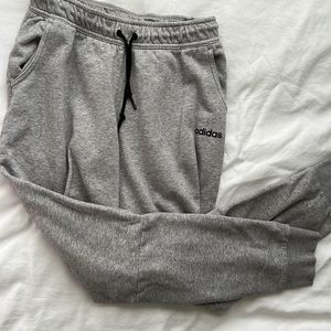 gray tapered leg sweats